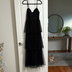 Lulu's Black Tiered Maxi Dress